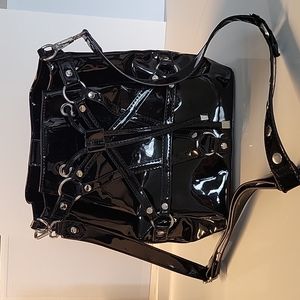 Killstar Black Patent Crossbody Bag